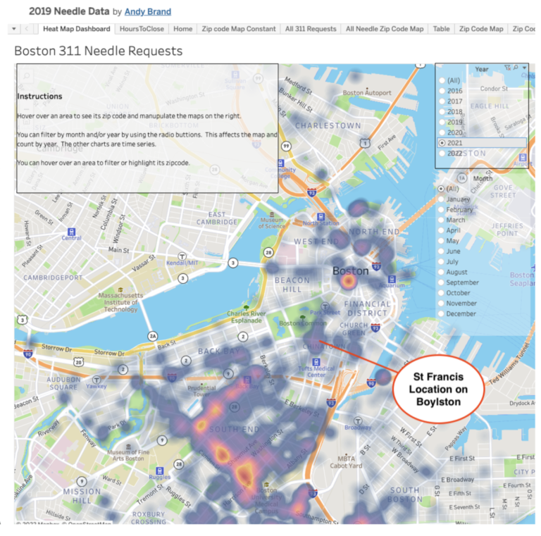 needle map of Boston and surroundings